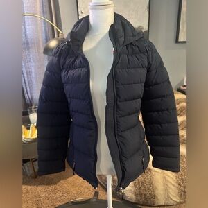 Tommy Hilfiger THFlex Black Hooded Puffer Jacket Small Water‎ Resistant